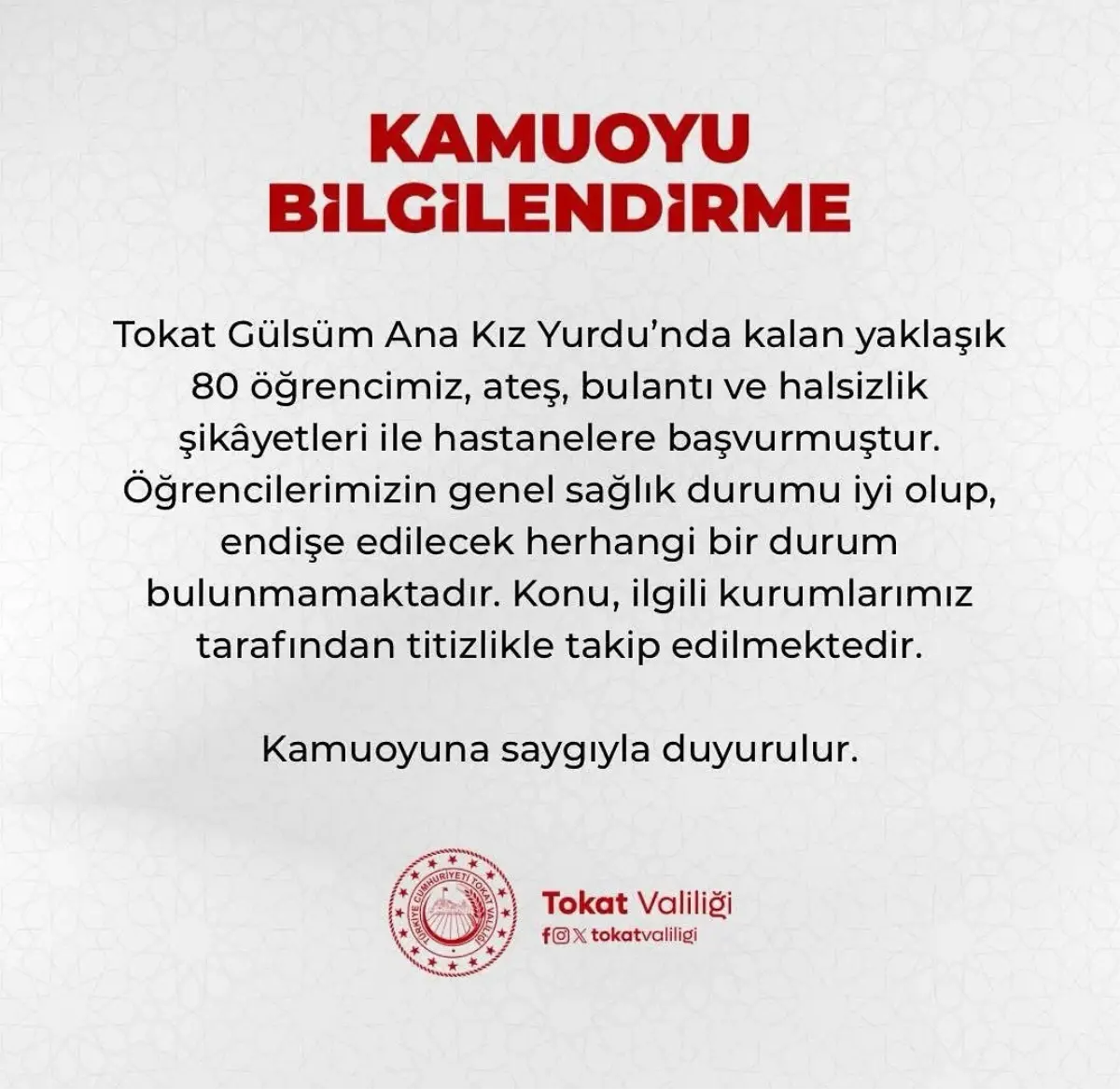 tokatta yuksekogretim yurdunda 80 ogrenci hastanelere basvurdu pt3Ry3SE.jpg