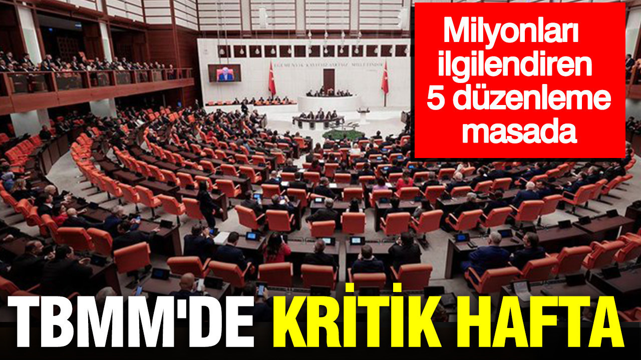 TBMM’de kritik hafta: Milyonları ilgilendiren 5 düzenleme masada Haber gorseli